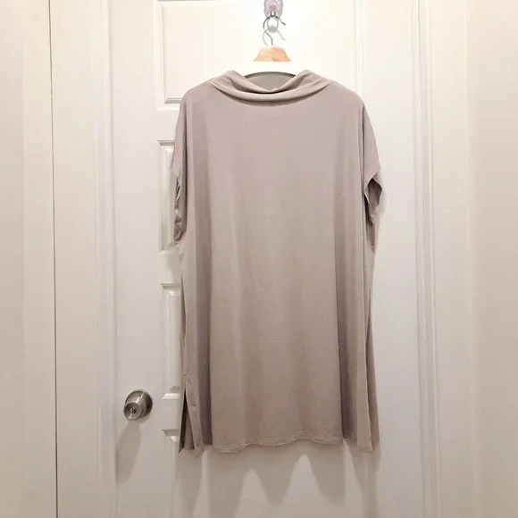Eileen Fisher Stretch Silk Jersey Funnel Neck Tunic Size 2X - Picture 6 of 9